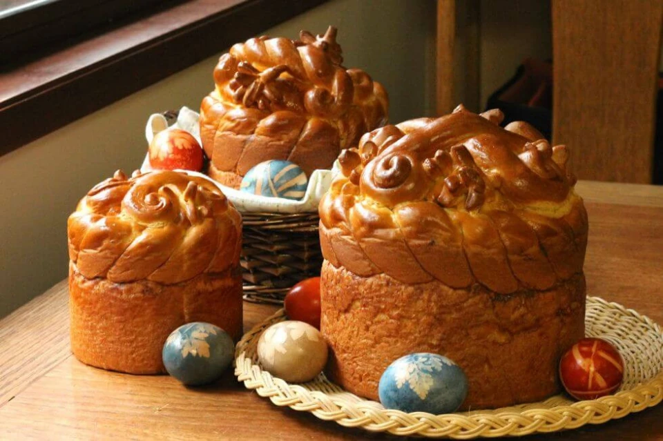 Ukrainian paska or Easter bread.