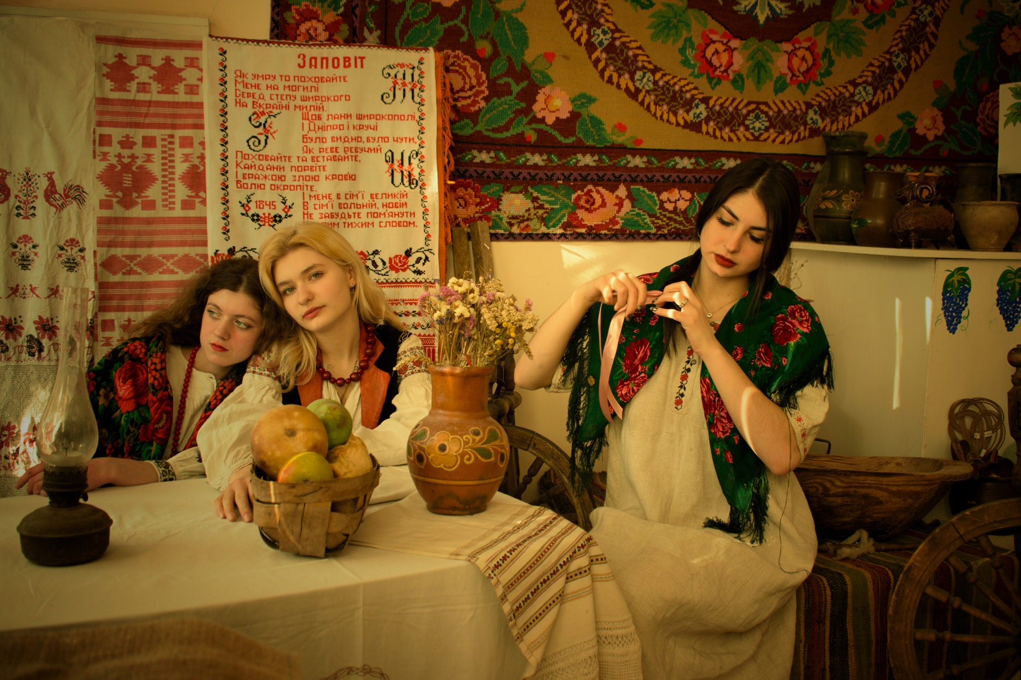 Ukrainian khata exposition, photo via the museum Facebook page.