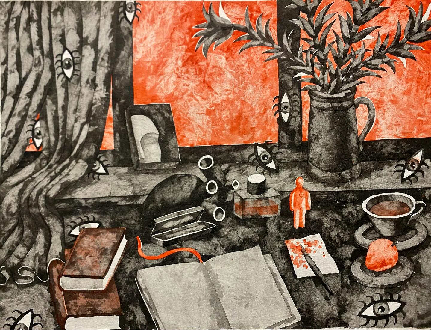 Illustrations by Kostiantyn Zorkin for the book «Bloody compot» by Adela Knapova