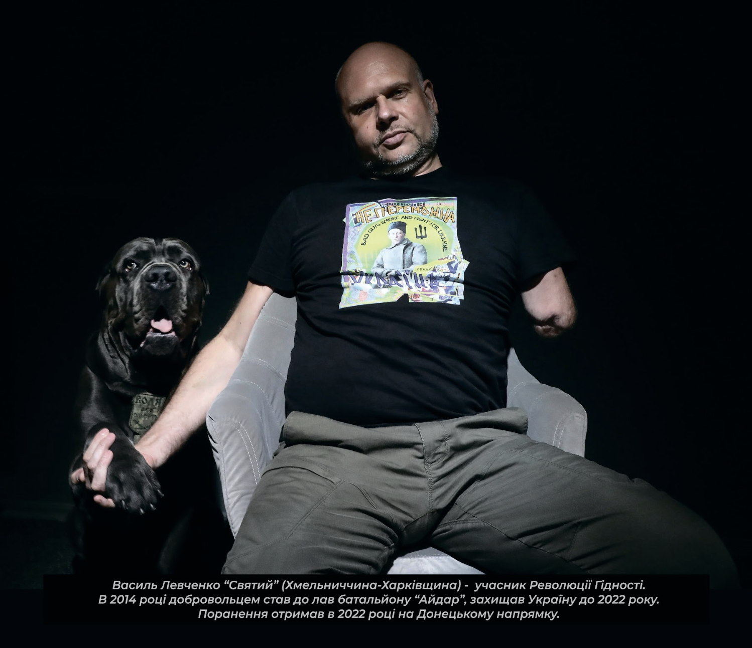 Vasyl photographed by Yulia Ovsiannikova, Ukrinform.