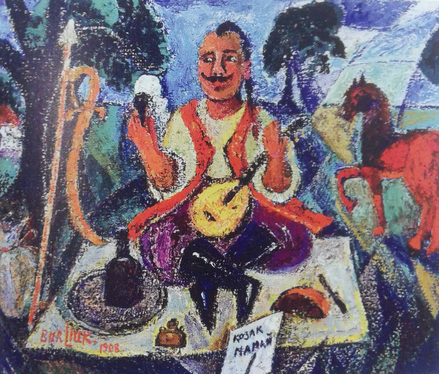 Cossack Mamay, 1908, D.Burliuk