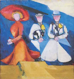 Three female figures, 1910, O.Ekster