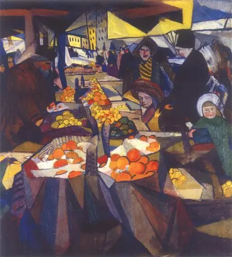 Sinny market. Kyiv, 1914, O.Bohomazov